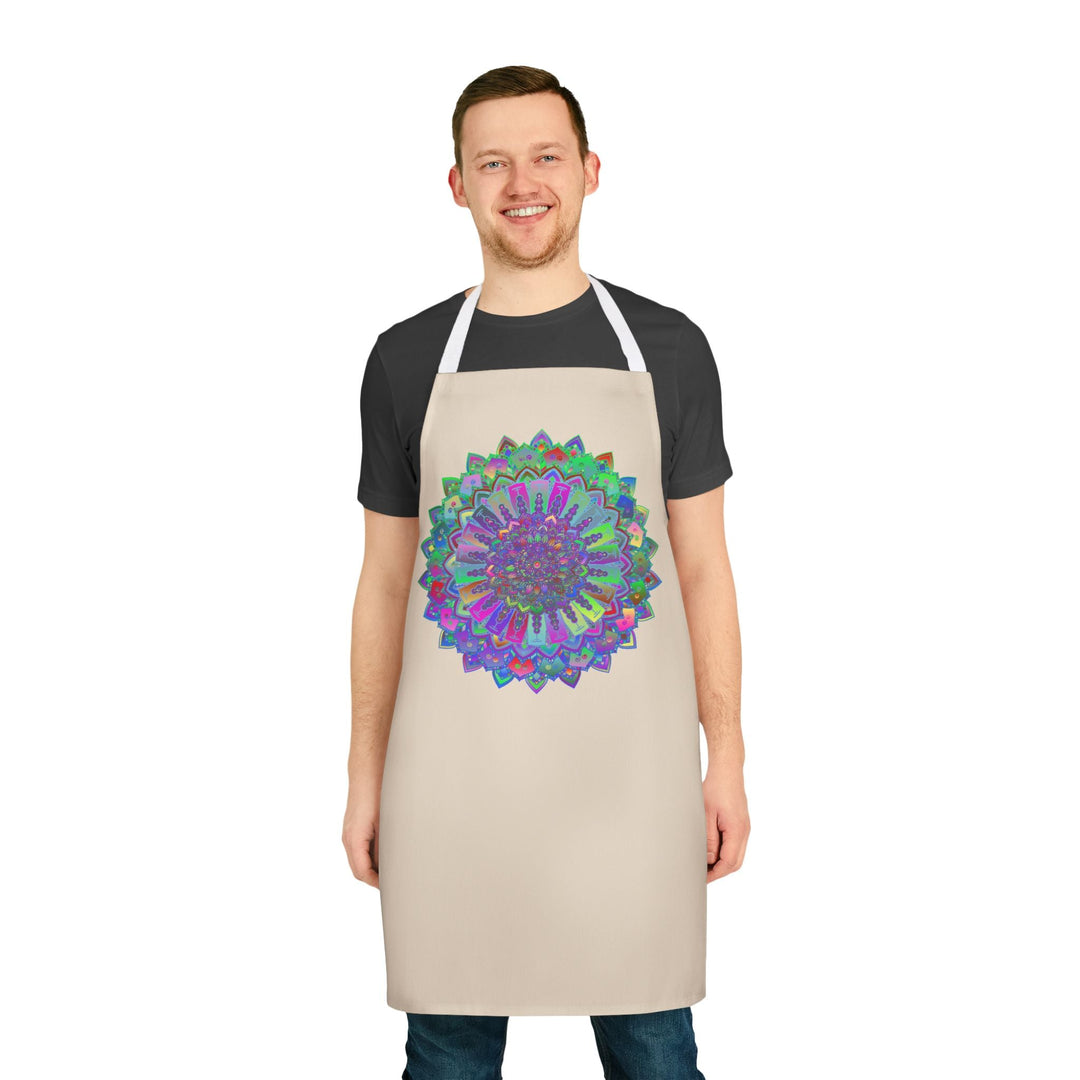 Mandala Art Apron - Colorful Intricate Design All Over Prints - Blululi