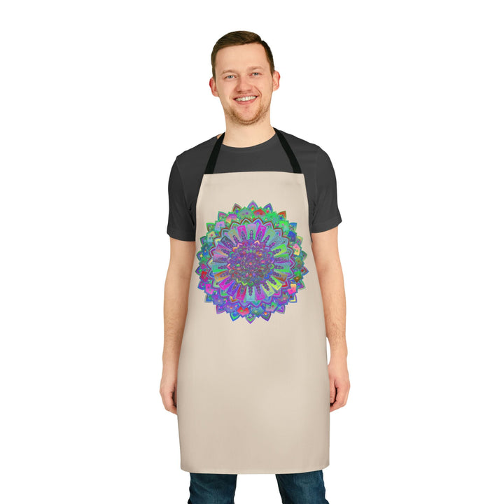 Mandala Art Apron - Colorful Intricate Design All Over Prints - Blululi