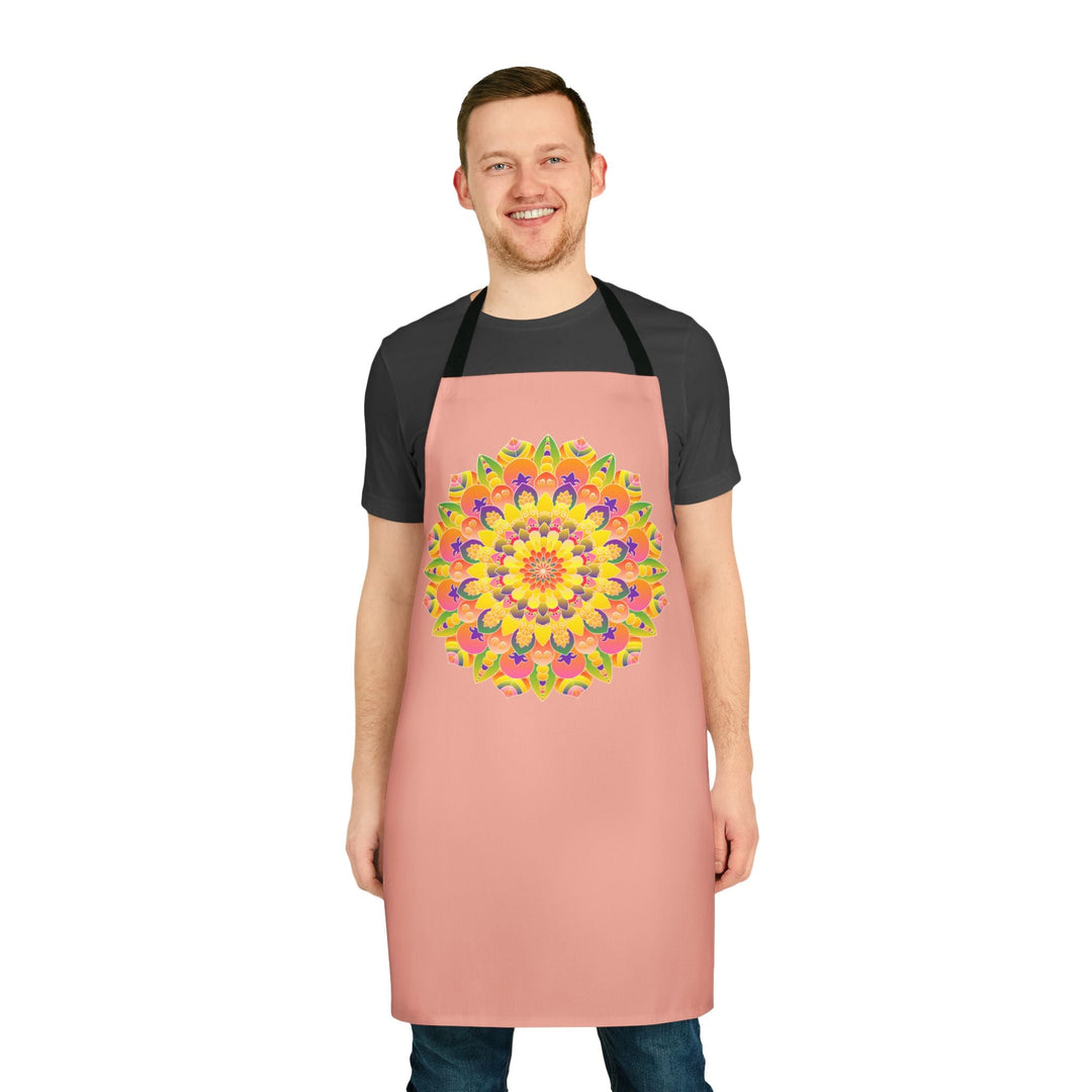 Mandala Art Apron - Colorful Rainbow Design All Over Prints - Blululi