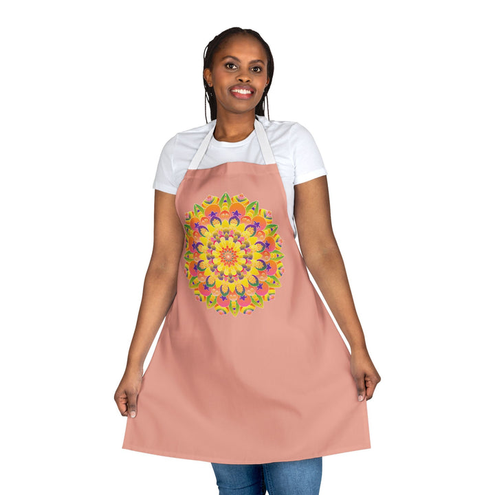 Mandala Art Apron - Colorful Rainbow Design All Over Prints - Blululi