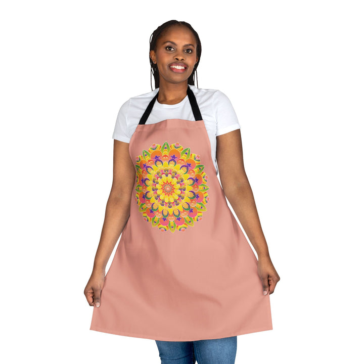 Mandala Art Apron - Colorful Rainbow Design All Over Prints - Blululi