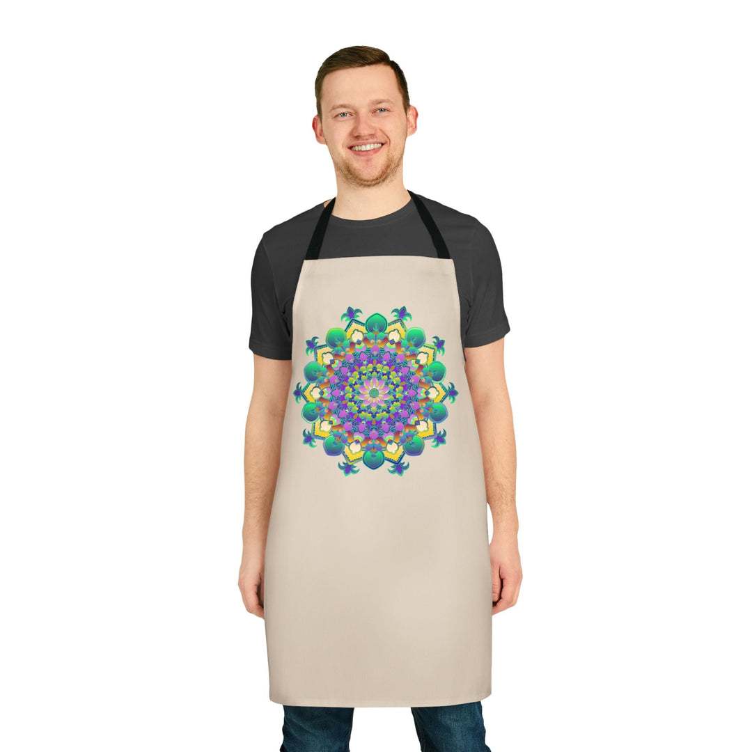 Mandala Art Apron - Colorful & Vibrant All Over Prints - Blululi