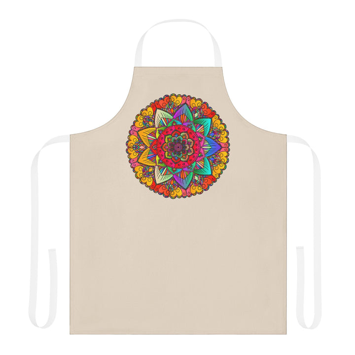 Mandala Art Apron - Hand Drawn Floral Design All Over Prints - Blululi