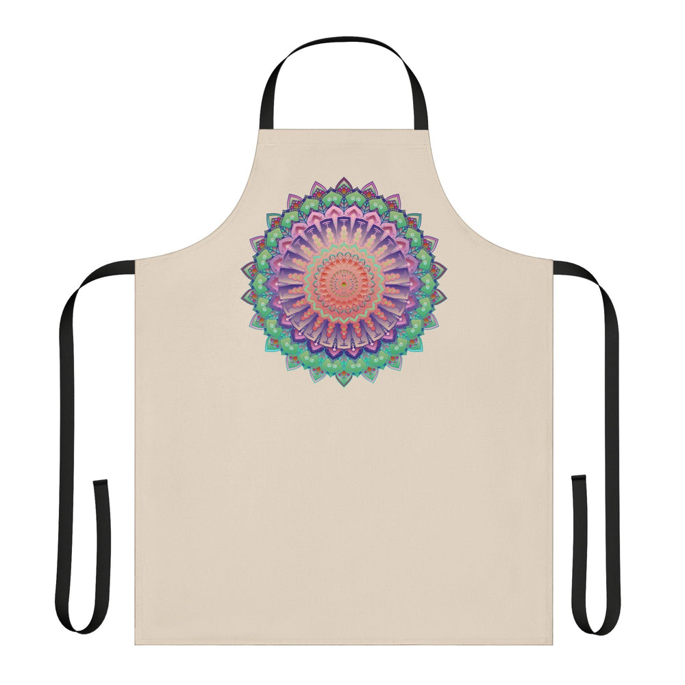 Mandala Art Apron - Hand - Drawn Floral Design All Over Prints - Blululi