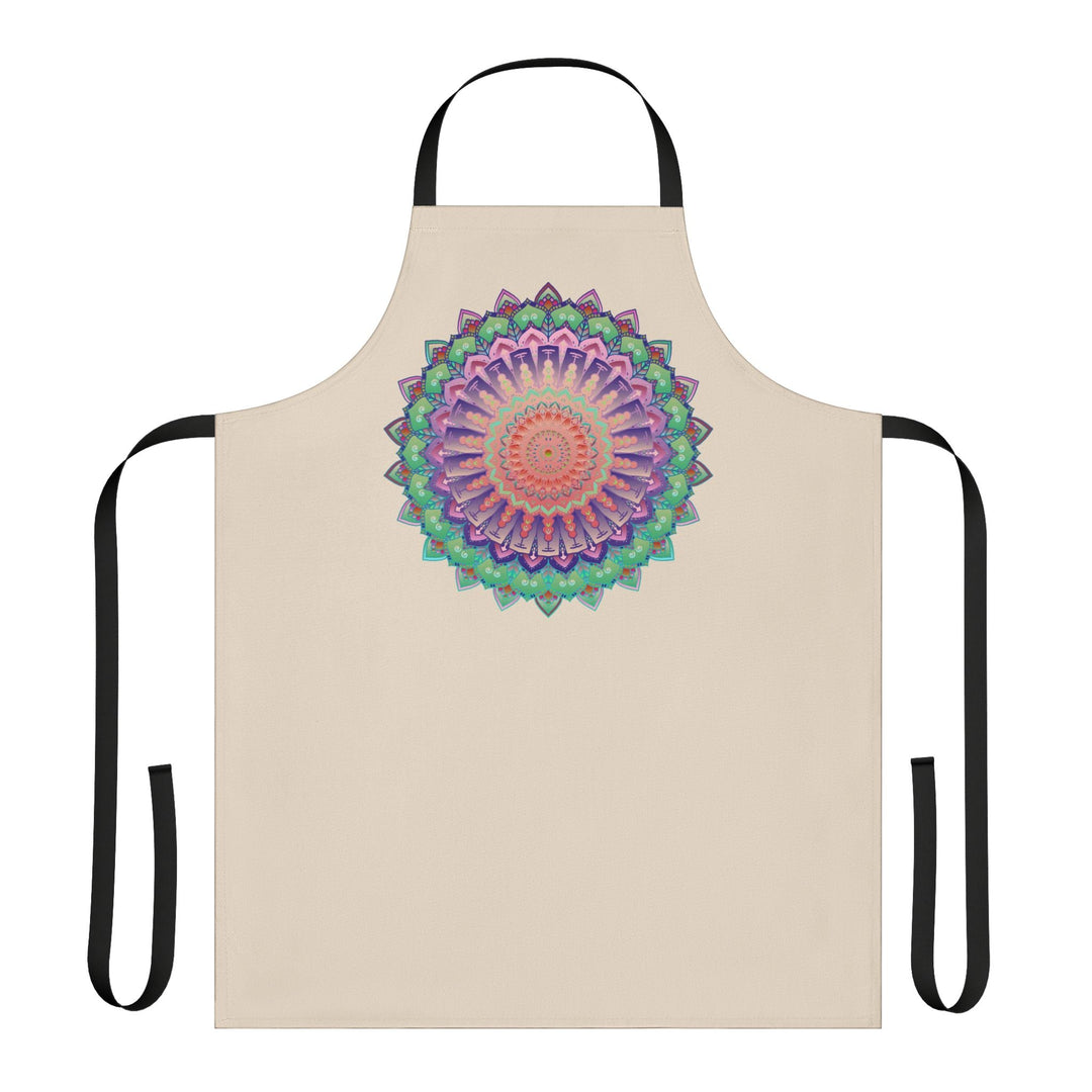 Mandala Art Apron - Hand - Drawn Floral Design All Over Prints - Blululi