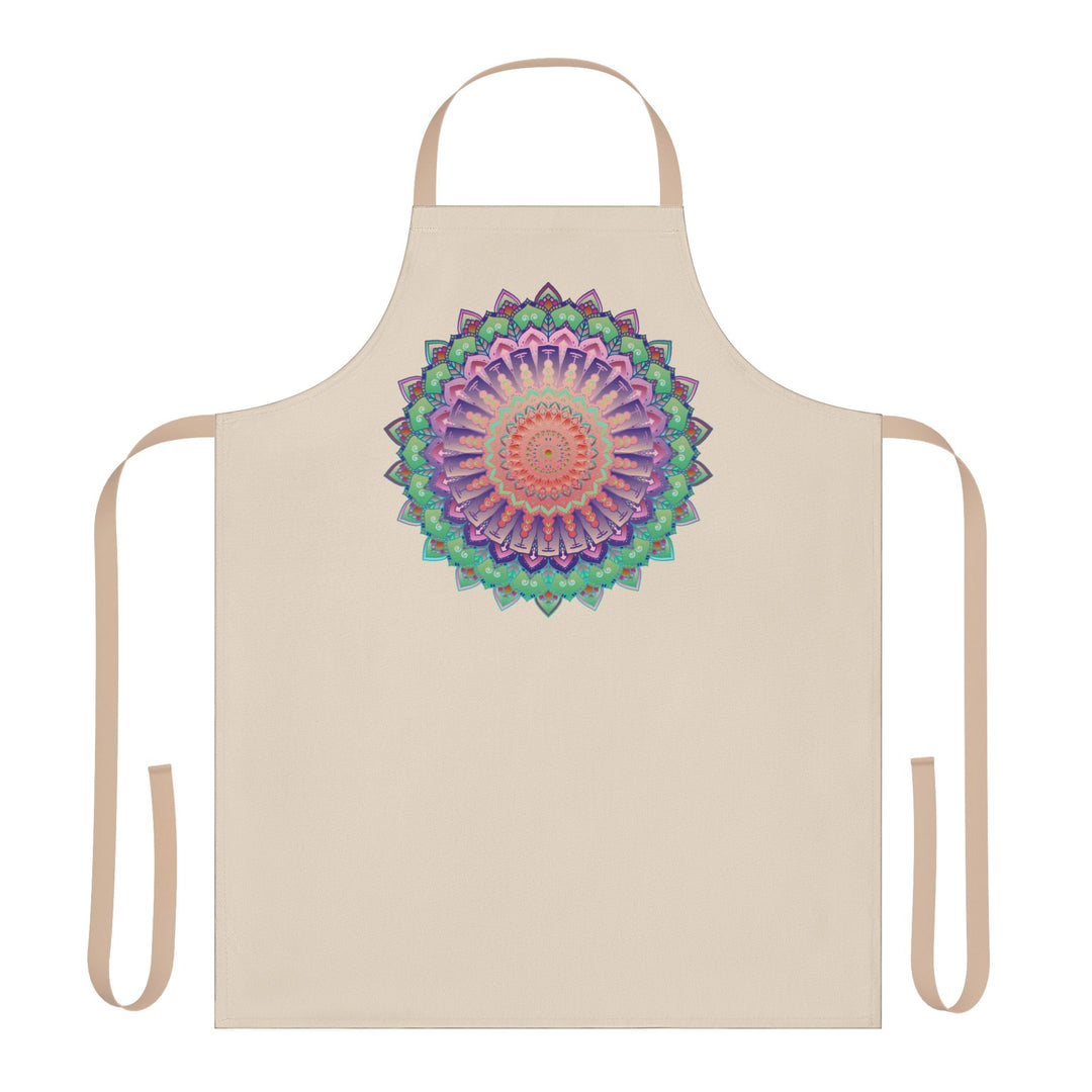 Mandala Art Apron - Hand - Drawn Floral Design All Over Prints - Blululi