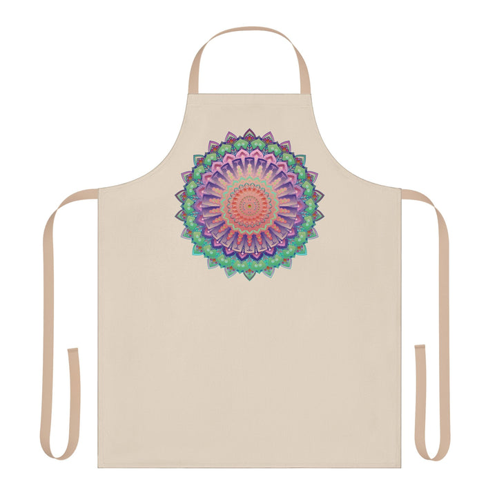 Mandala Art Apron - Hand - Drawn Floral Design All Over Prints - Blululi