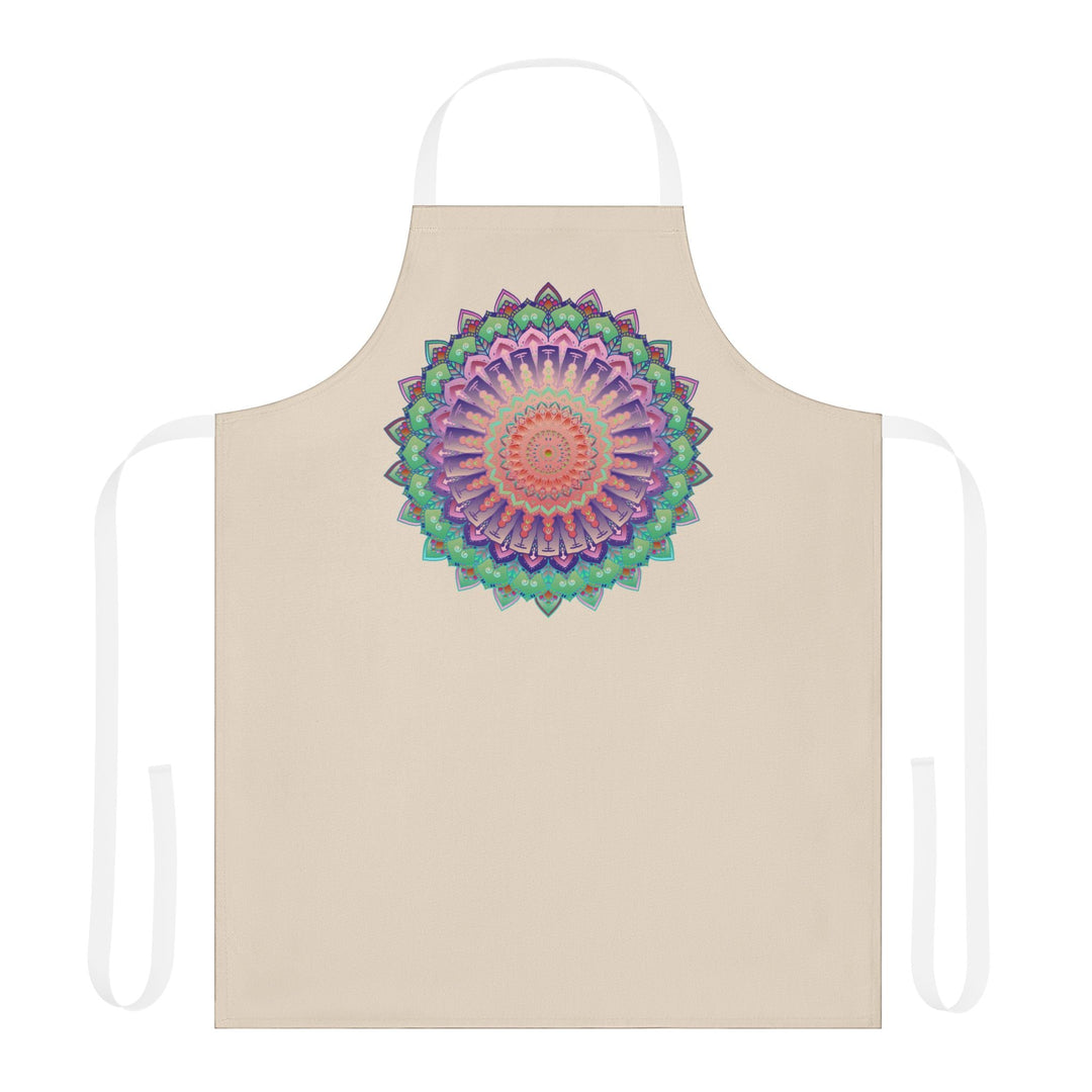 Mandala Art Apron - Hand - Drawn Floral Design All Over Prints - Blululi