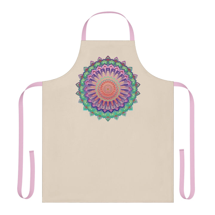 Mandala Art Apron - Hand - Drawn Floral Design All Over Prints - Blululi