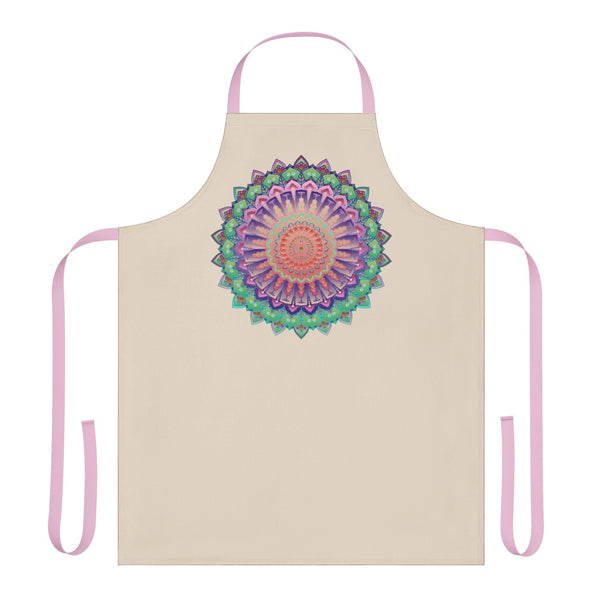 Mandala Art Apron - Hand - Drawn Floral Design All Over Prints - Blululi