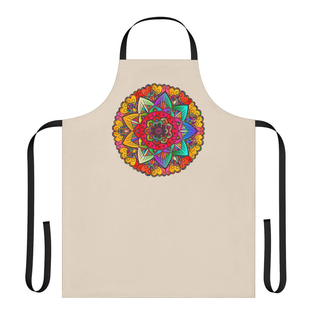 Mandala Art Apron - Hand Drawn Floral Design All Over Prints - Blululi