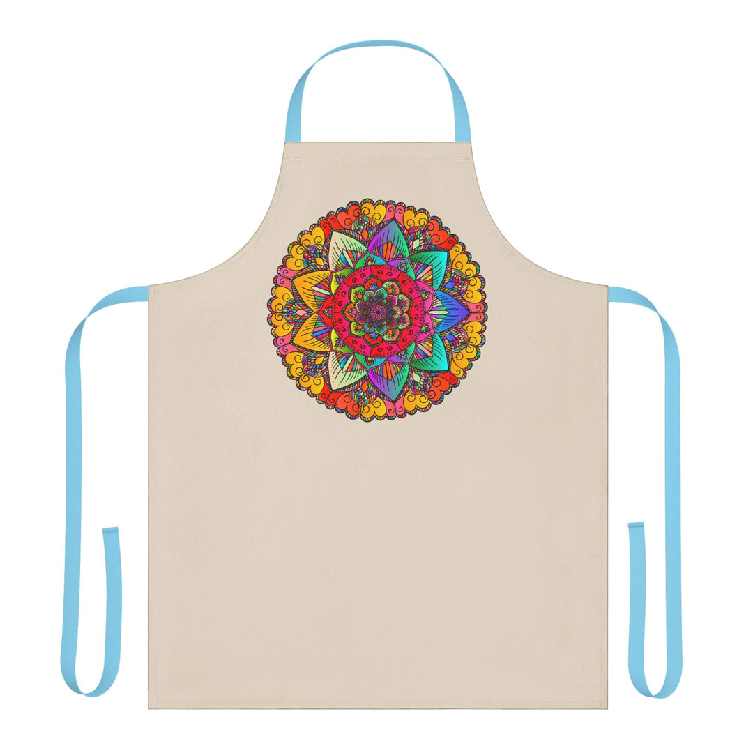 Mandala Art Apron - Hand Drawn Floral Design All Over Prints - Blululi