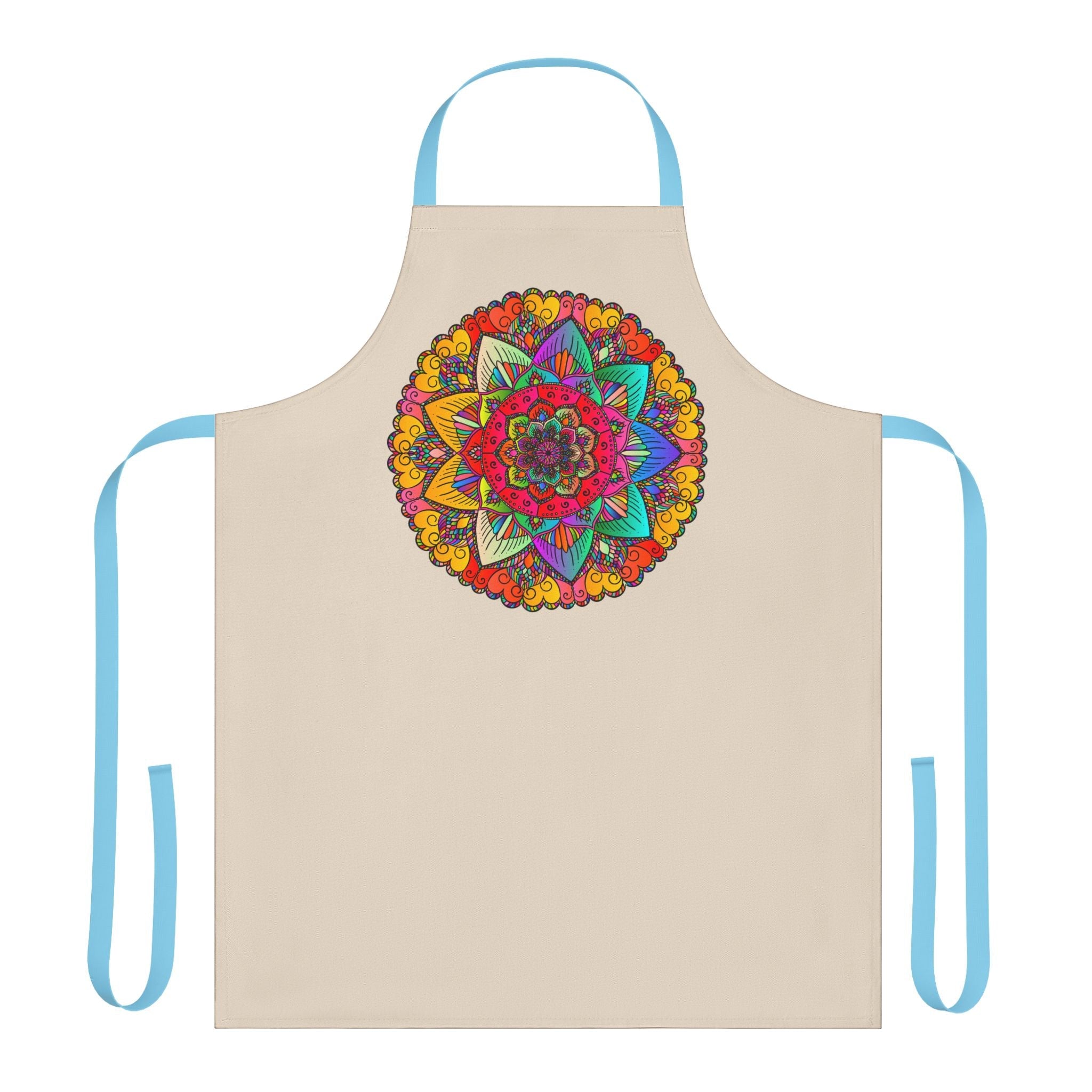 Mandala Art Apron - Hand Drawn Floral Design All Over Prints - Blululi