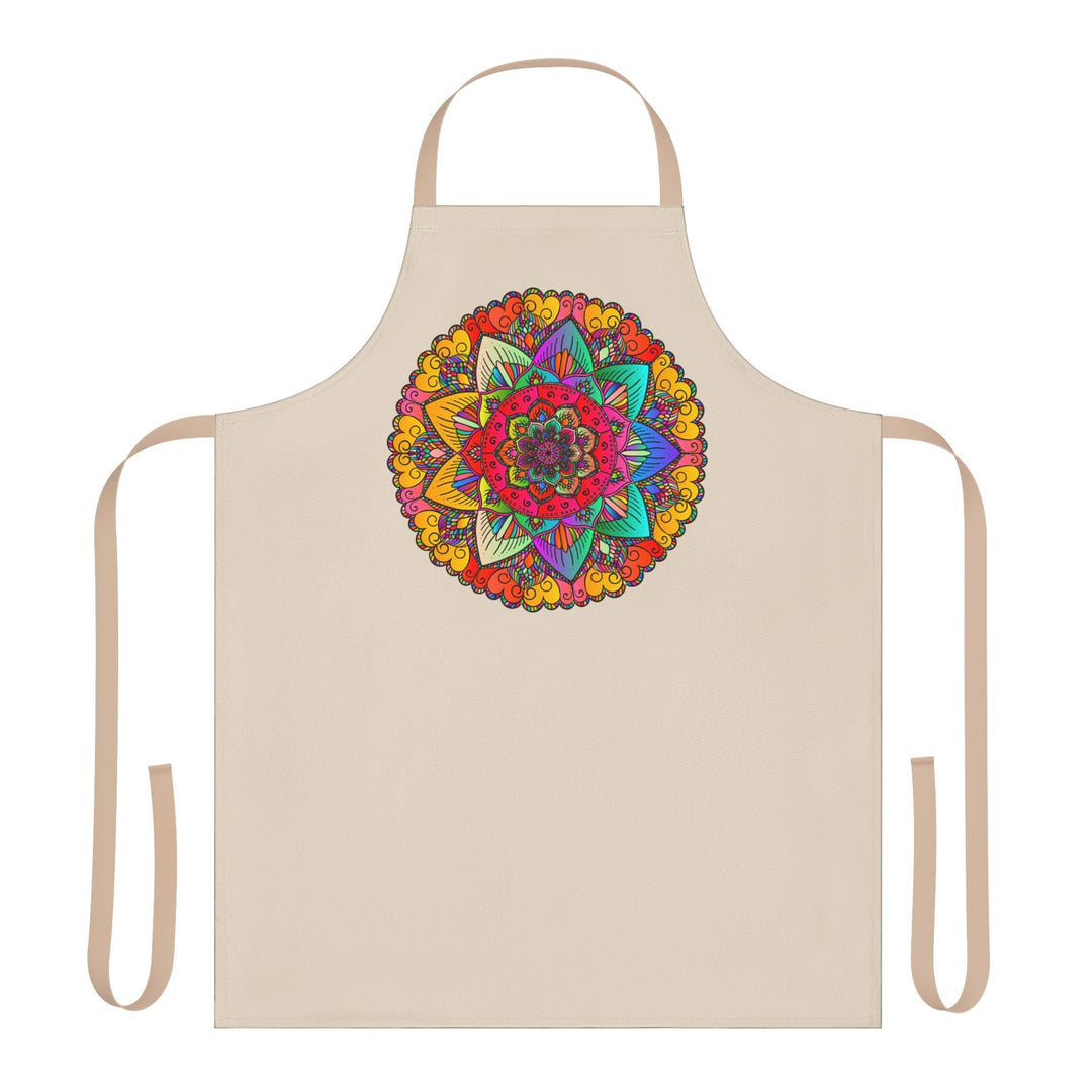 Mandala Art Apron - Hand Drawn Floral Design All Over Prints - Blululi