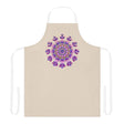 Mandala Art Apron - Hand Drawn Purple & Pink All Over Prints - Blululi