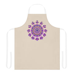 Mandala Art Apron - Hand Drawn Purple & Pink All Over Prints - Blululi