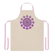 Mandala Art Apron - Hand Drawn Purple & Pink All Over Prints - Blululi