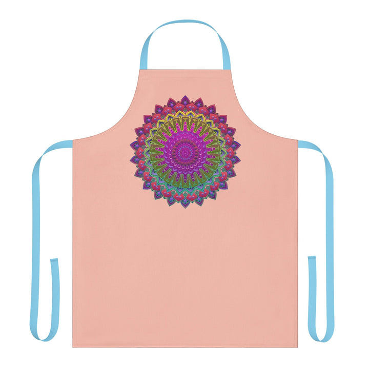 Mandala Art Apron - Peach & Black All Over Prints - Blululi