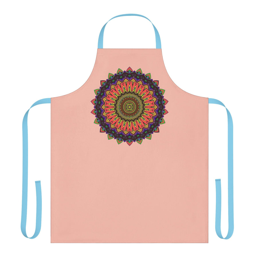 Mandala Art Apron - Peach & Black All Over Prints - Blululi