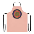 Mandala Art Apron - Peach & Black All Over Prints - Blululi