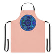 Mandala Art Apron - Peach, Blue & Purple All Over Prints - Blululi