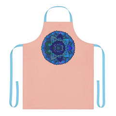 Mandala Art Apron - Peach, Blue & Purple All Over Prints - Blululi