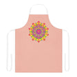 Mandala Art Apron - Peach & Colorful All Over Prints - Blululi