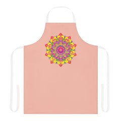 Mandala Art Apron - Peach & Colorful All Over Prints - Blululi
