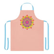 Mandala Art Apron - Peach & Colorful All Over Prints - Blululi