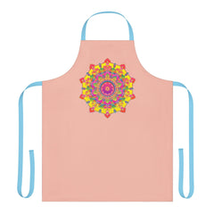 Mandala Art Apron - Peach & Colorful All Over Prints - Blululi