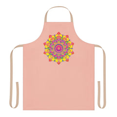Mandala Art Apron - Peach & Colorful All Over Prints - Blululi