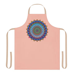 Mandala Art Apron - Peach | Colorful & Intricate All Over Prints - Blululi