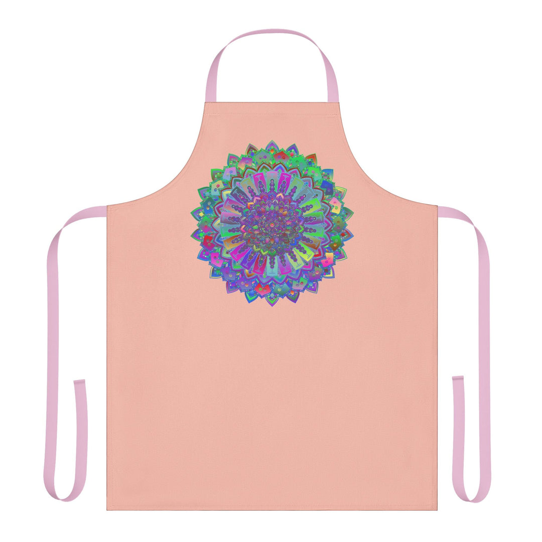 Mandala Art Apron - Peach | Colorful Kitchen Decor All Over Prints - Blululi