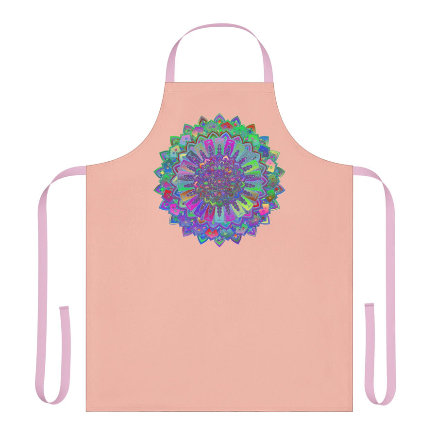 Mandala Art Apron - Peach | Colorful Kitchen Decor All Over Prints - Blululi