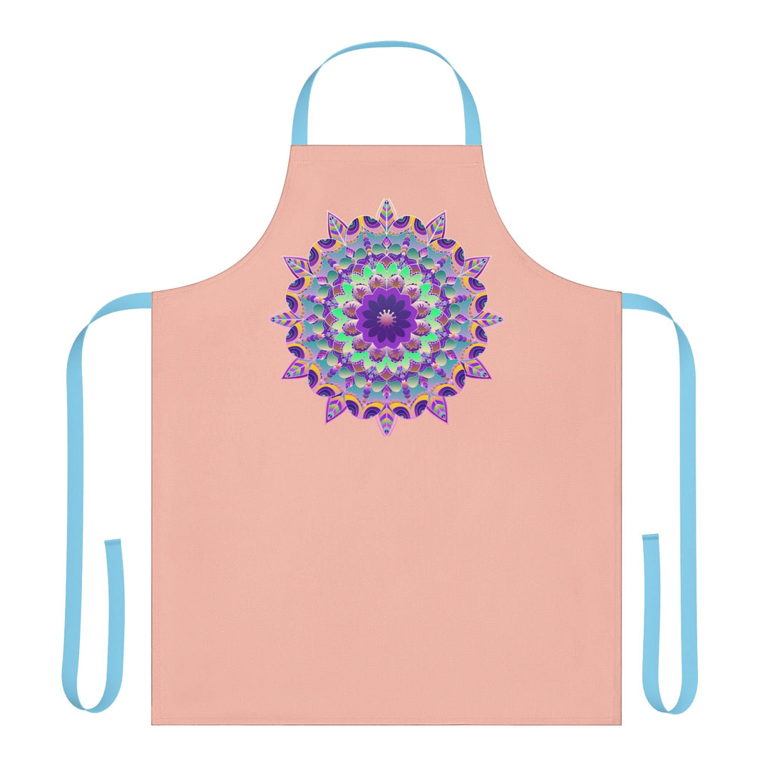 Mandala Art Apron - Peach, Hand - Drawn All Over Prints - Blululi