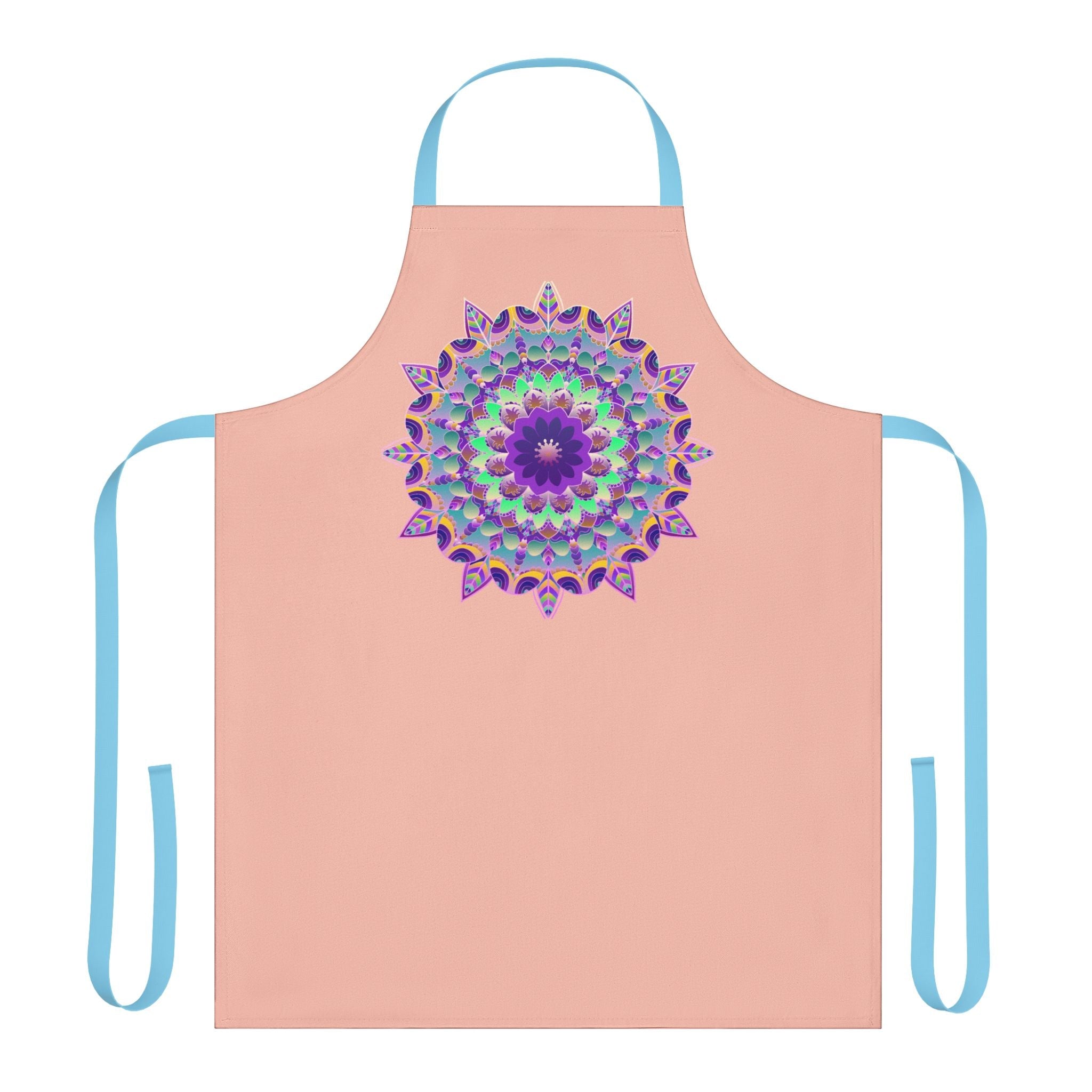 Mandala Art Apron - Peach, Hand - Drawn All Over Prints - Blululi