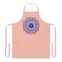 Mandala Art Apron - Peach, Hand - Drawn All Over Prints - Blululi
