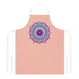 Mandala Art Apron - Peach, Hand - Drawn All Over Prints - Blululi