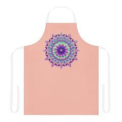 Mandala Art Apron - Peach, Hand - Drawn All Over Prints - Blululi