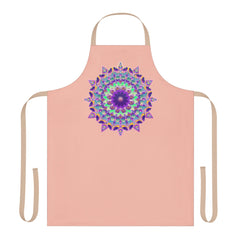 Mandala Art Apron - Peach, Hand - Drawn All Over Prints - Blululi