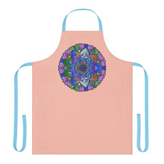 Mandala Art Apron - Peach, Hand - Drawn Design All Over Prints - Blululi