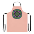 Mandala Art Apron - Peach - Hand Drawn Design All Over Prints - Blululi