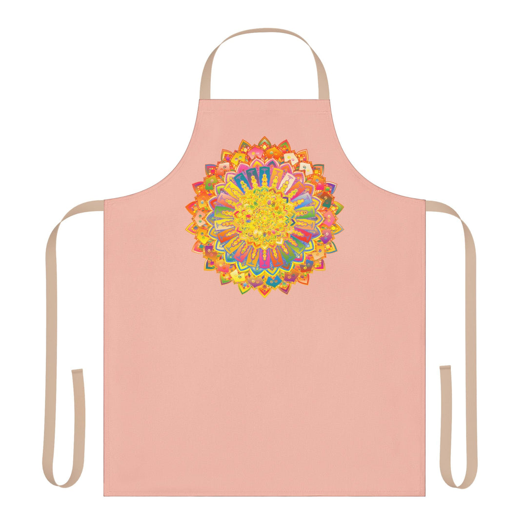 Mandala Art Apron - Peach - Kitchen Decor All Over Prints - Blululi