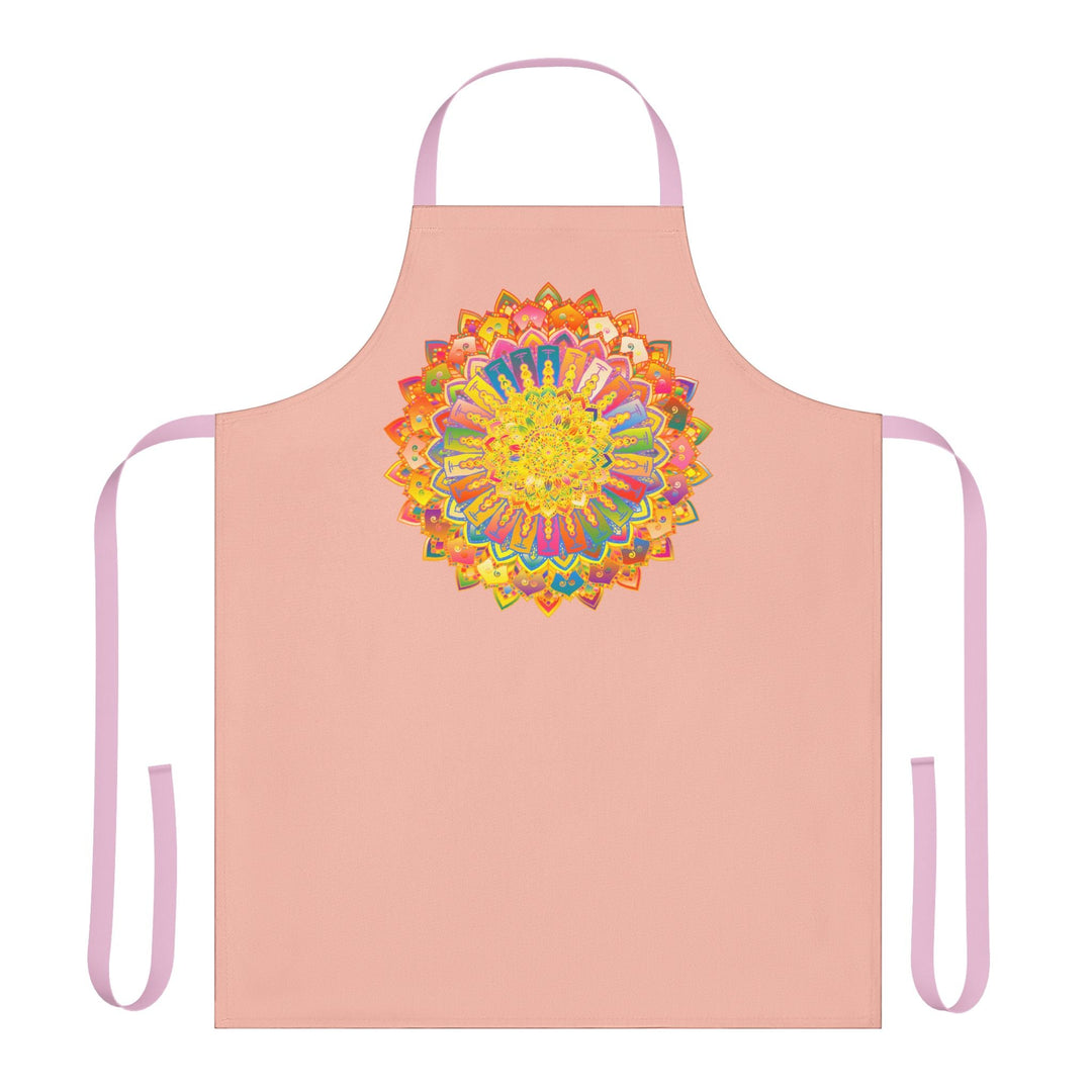 Mandala Art Apron - Peach - Kitchen Decor All Over Prints - Blululi