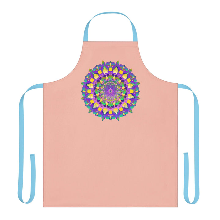 Mandala Art Apron - Peach - Kitchen Decor All Over Prints - Blululi