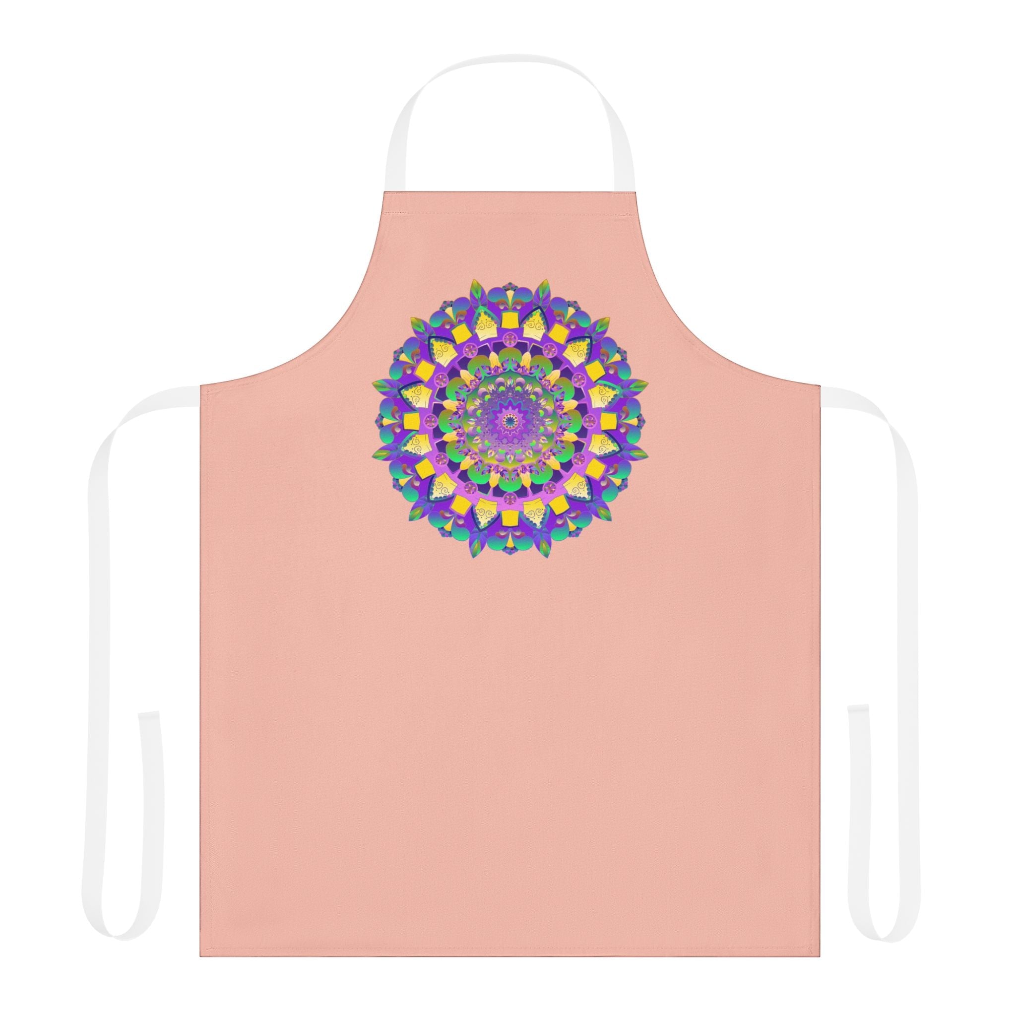 Mandala Art Apron - Peach - Kitchen Decor All Over Prints - Blululi