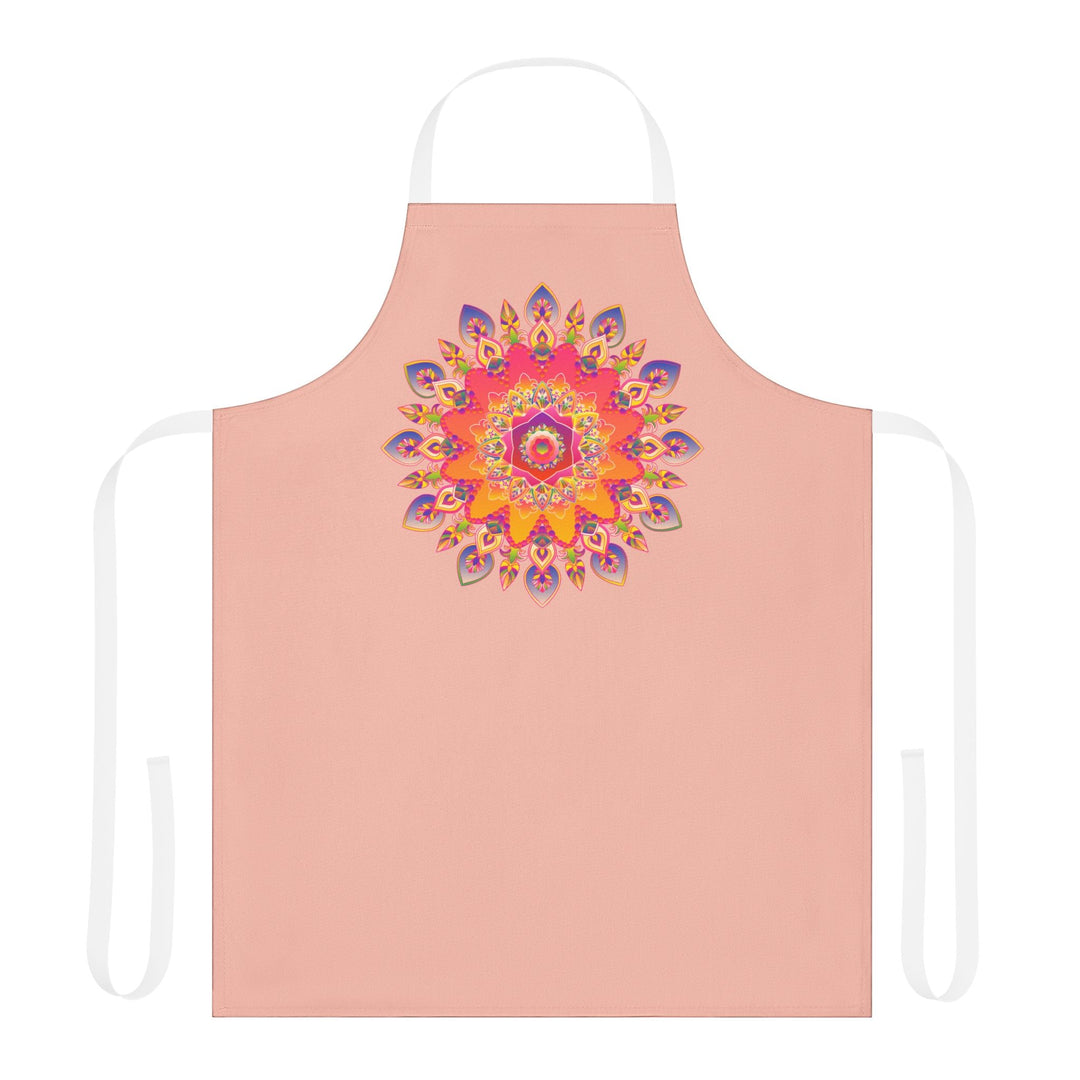 Mandala Art Apron - Peach | Kitchen Decor All Over Prints - Blululi