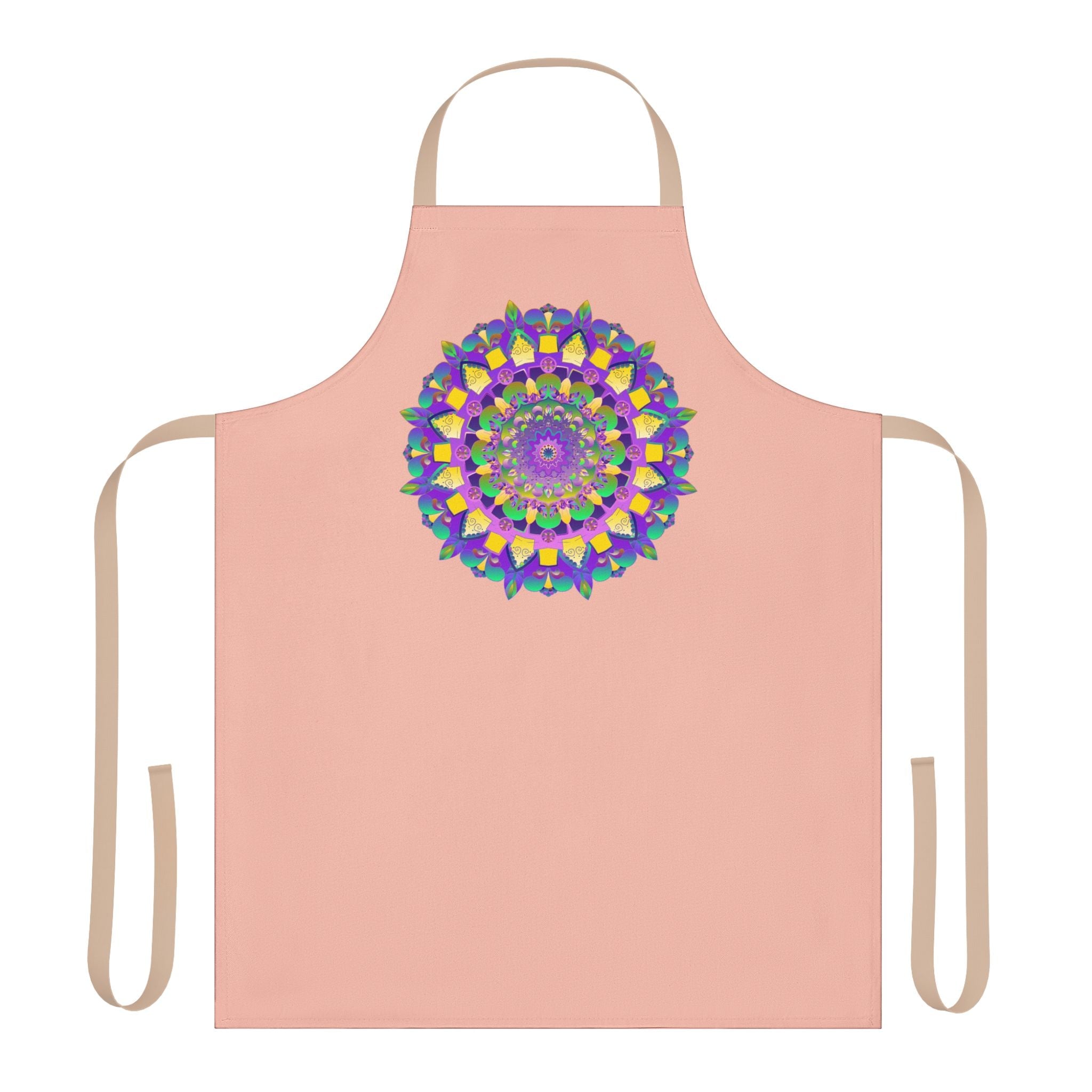 Mandala Art Apron - Peach - Kitchen Decor All Over Prints - Blululi