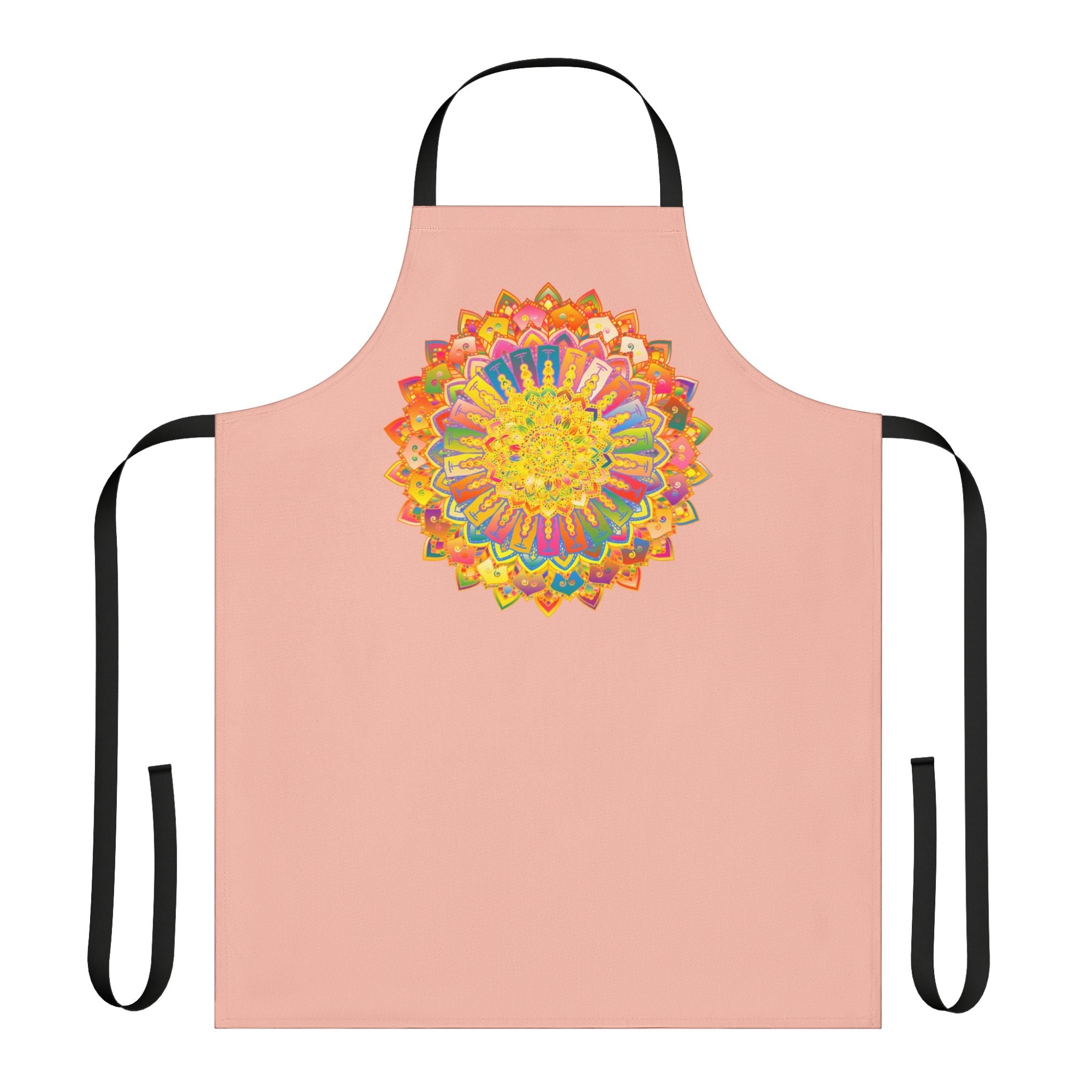 Mandala Art Apron - Peach - Kitchen Decor All Over Prints - Blululi