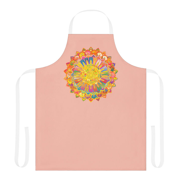 Mandala Art Apron - Peach - Kitchen Decor All Over Prints - Blululi